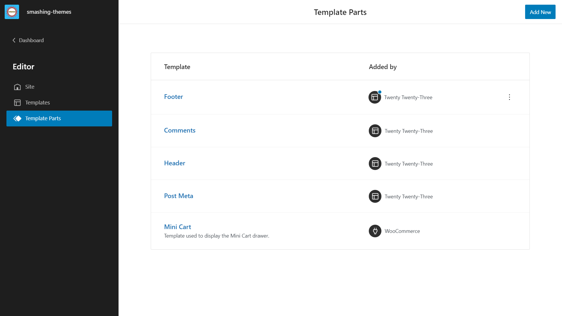 Template Page on WordPress