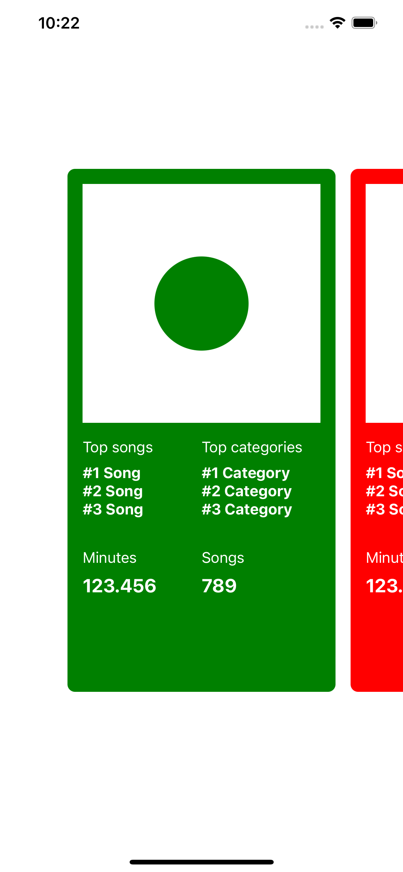Summary items in ScrollView