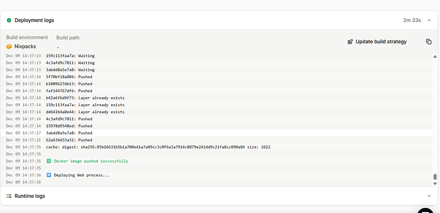 Deployment in progress