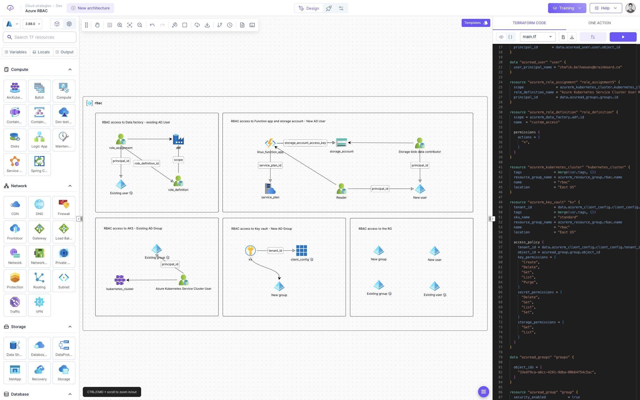 Drag-and-Drop Infrastructure Design