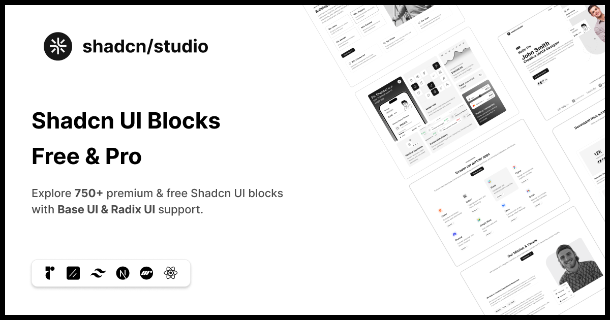 shadcn studio best shadcn block library