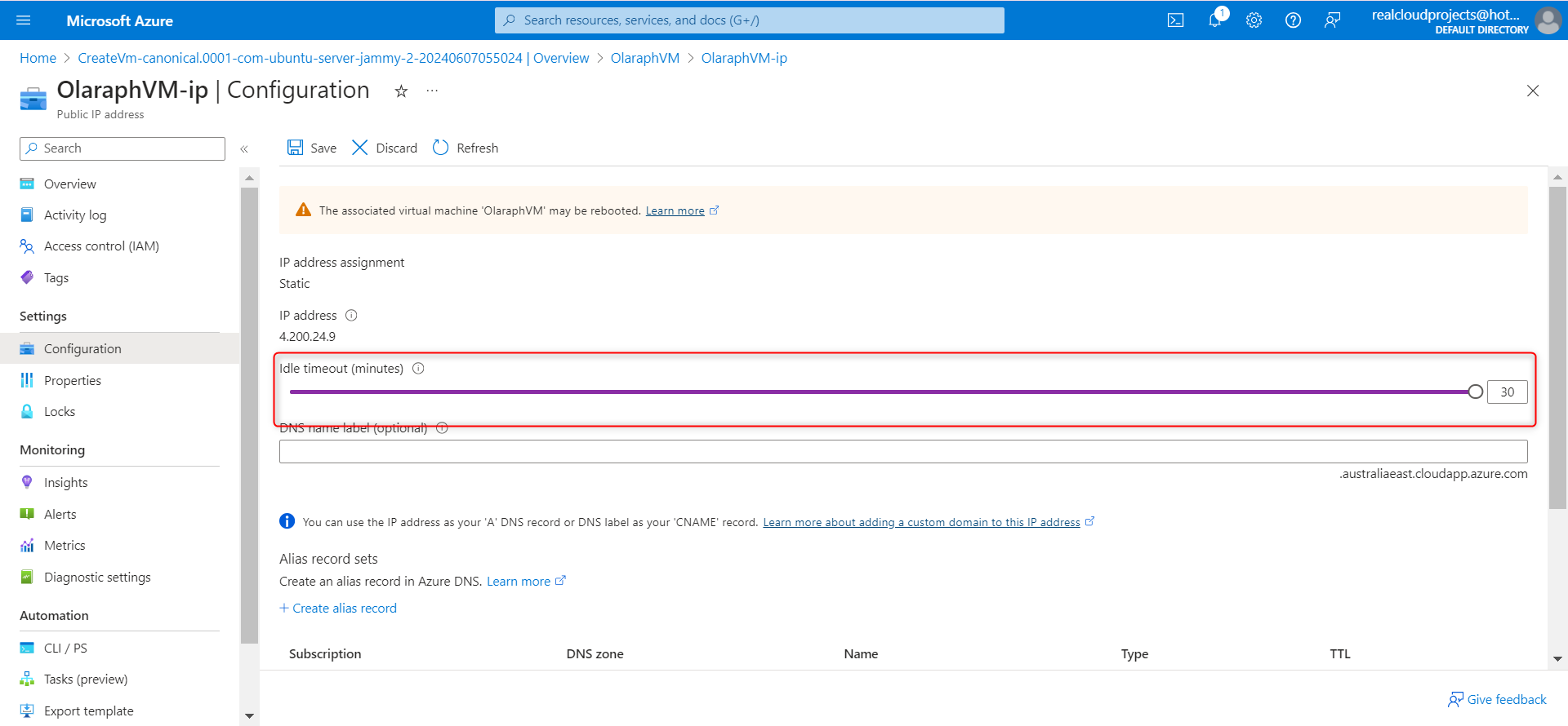 idle time out to 30min