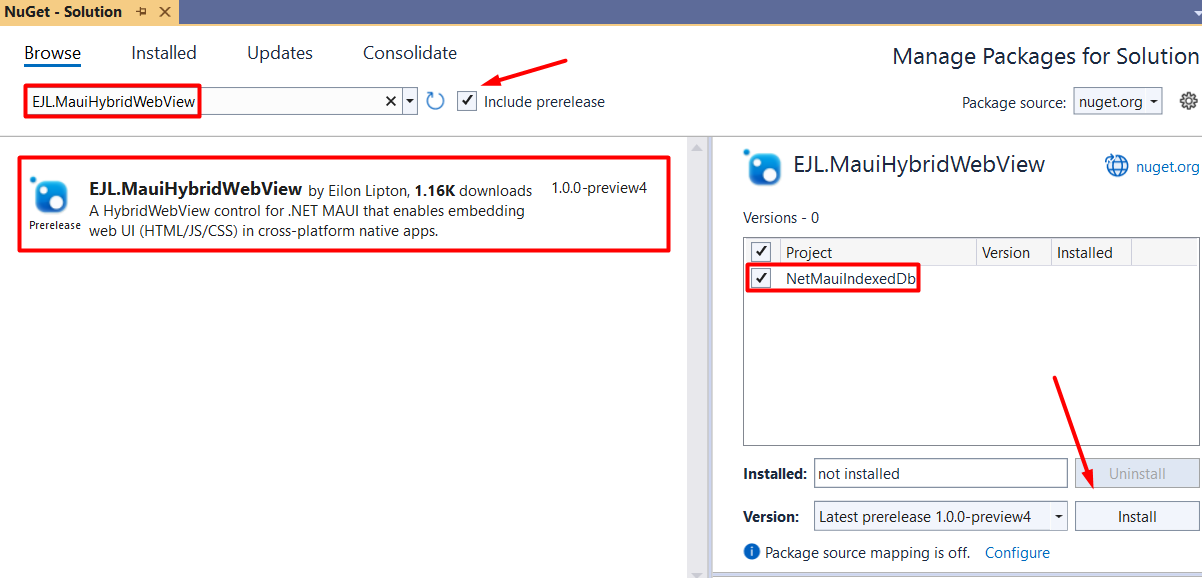 Adding the NuGet package