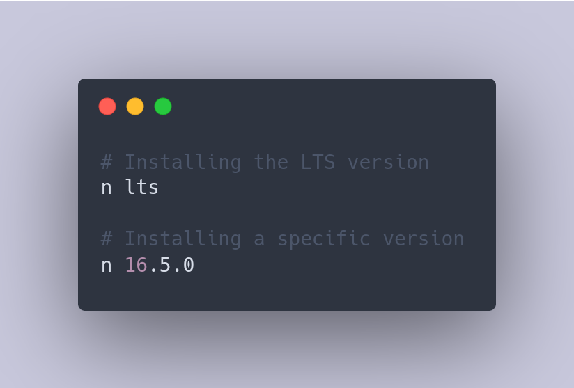 installing node from N