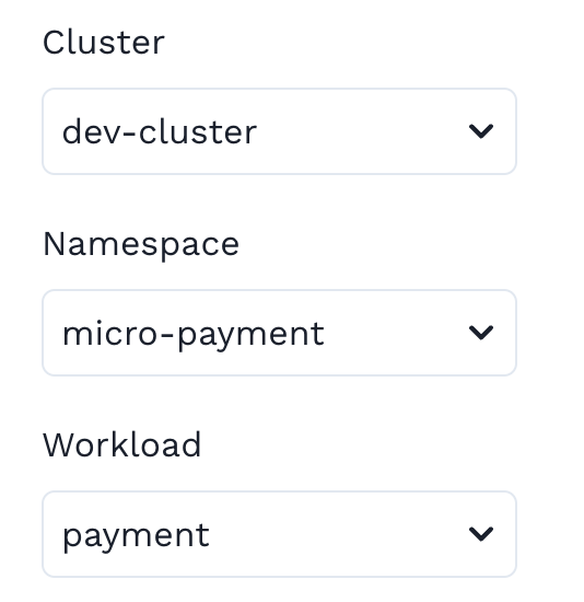 Destination cluster