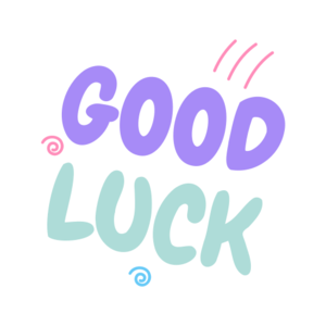 Good luck sticker