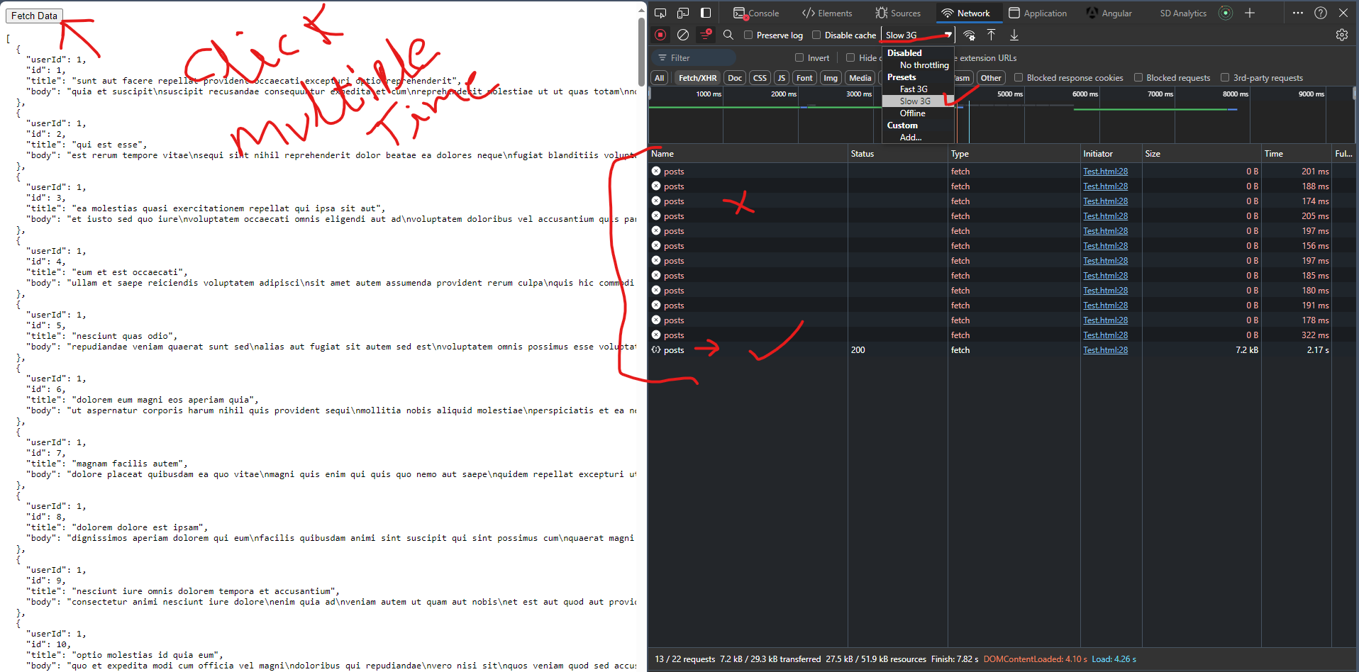Using AbortController with Fetch API
