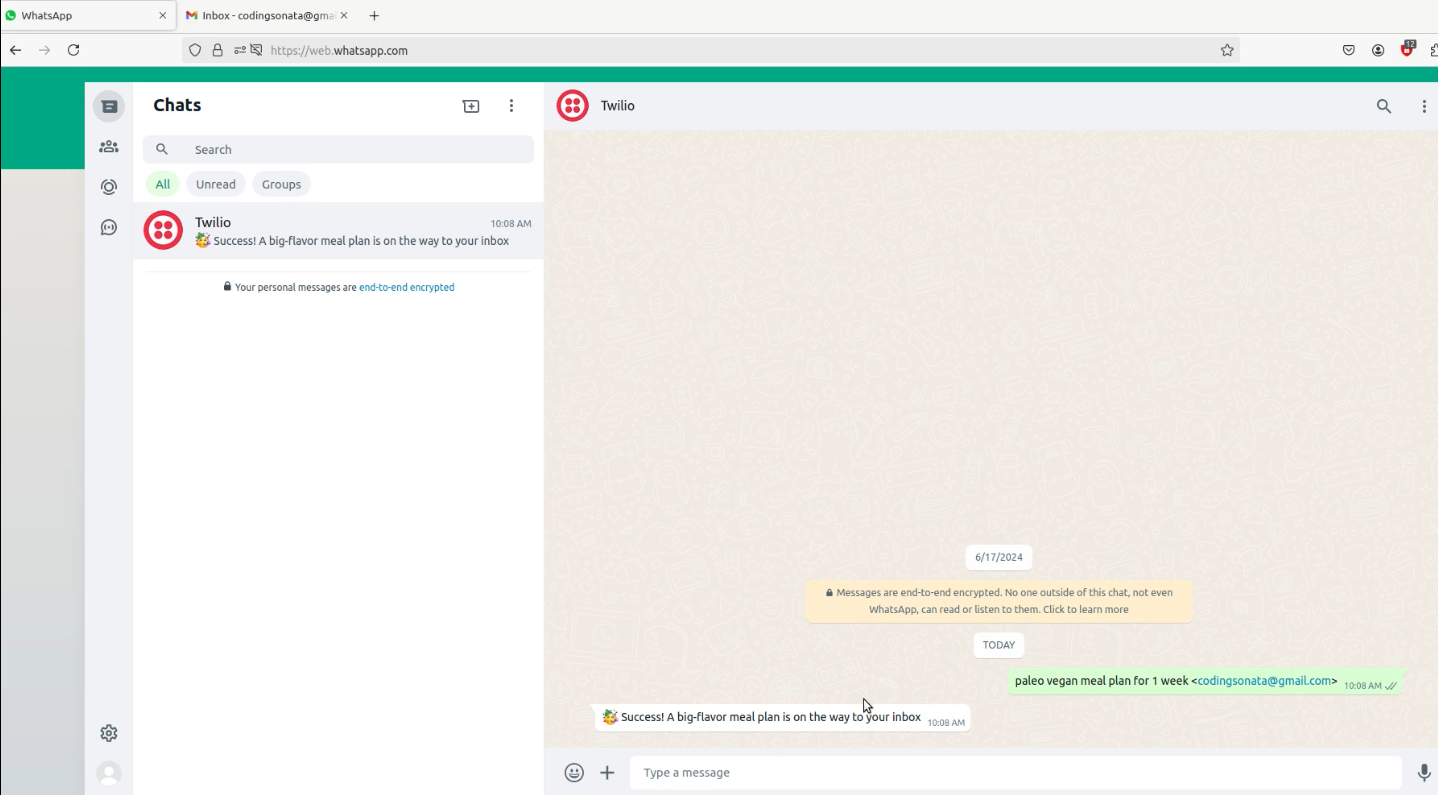 Receive successful response