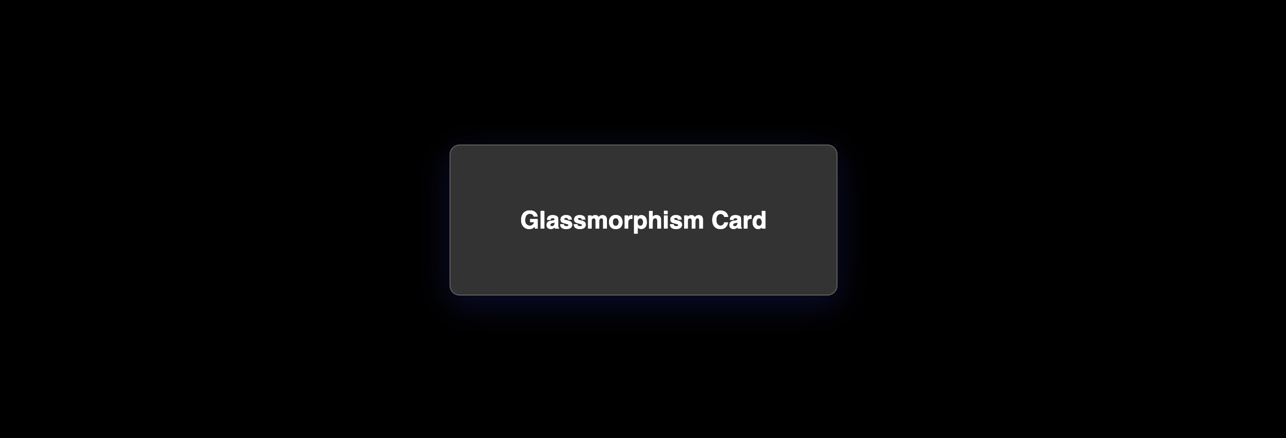Glassmorphism card result