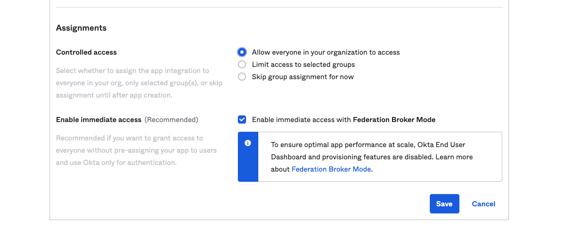 App integration Access