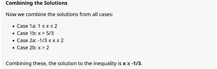 Gemini solution of Inequalities problem