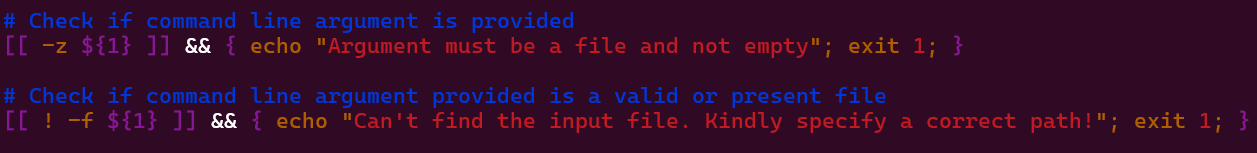 Validation of Input File