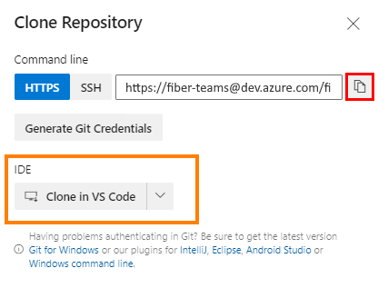Clone in VS Code