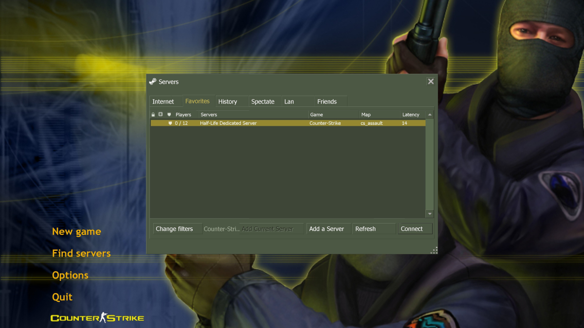 CS Server on the list