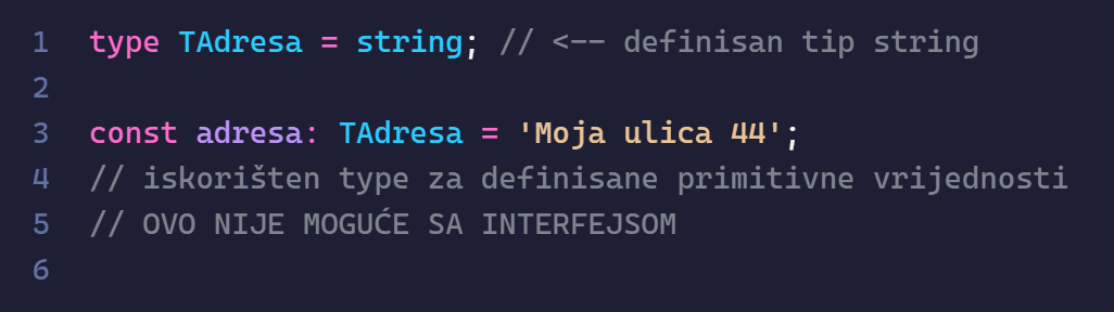define a primitive with type alias