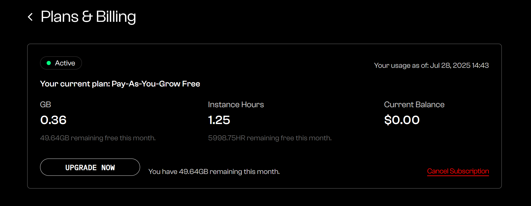 Red5 Cloud's Bandwidth & Usage Tool