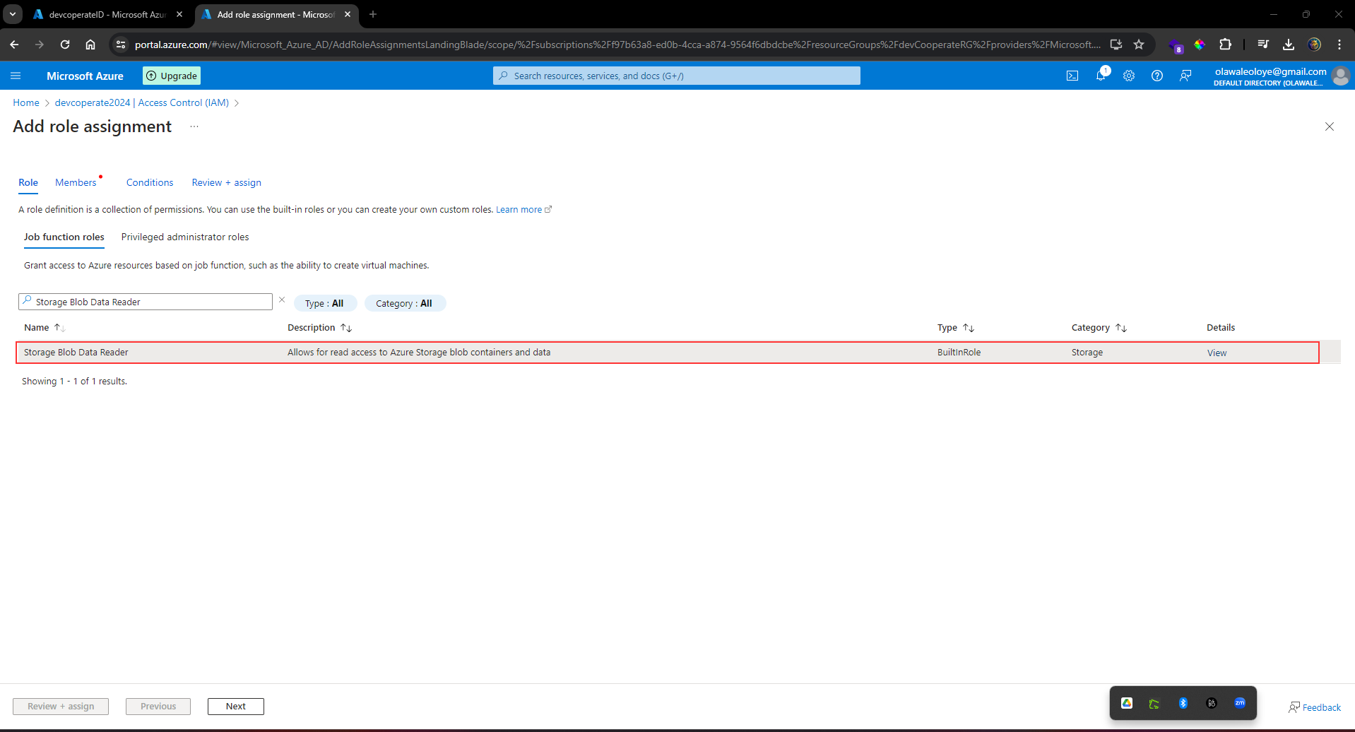 Storage Blod Selected