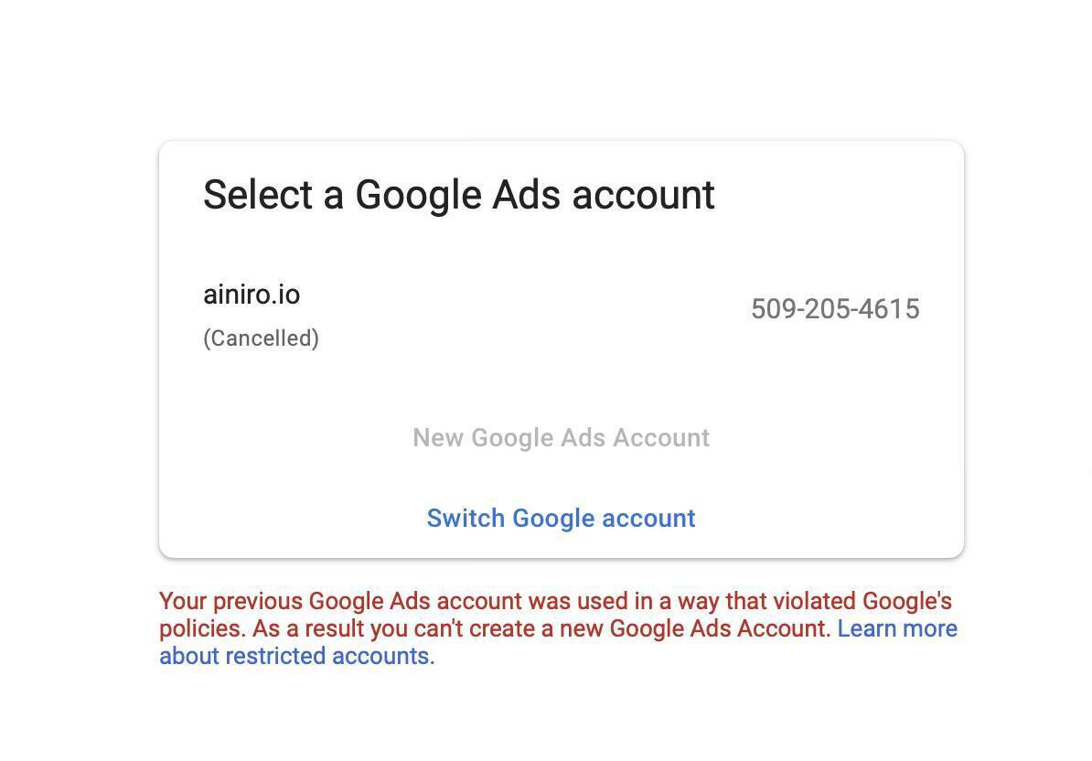 Shadow banned by Google