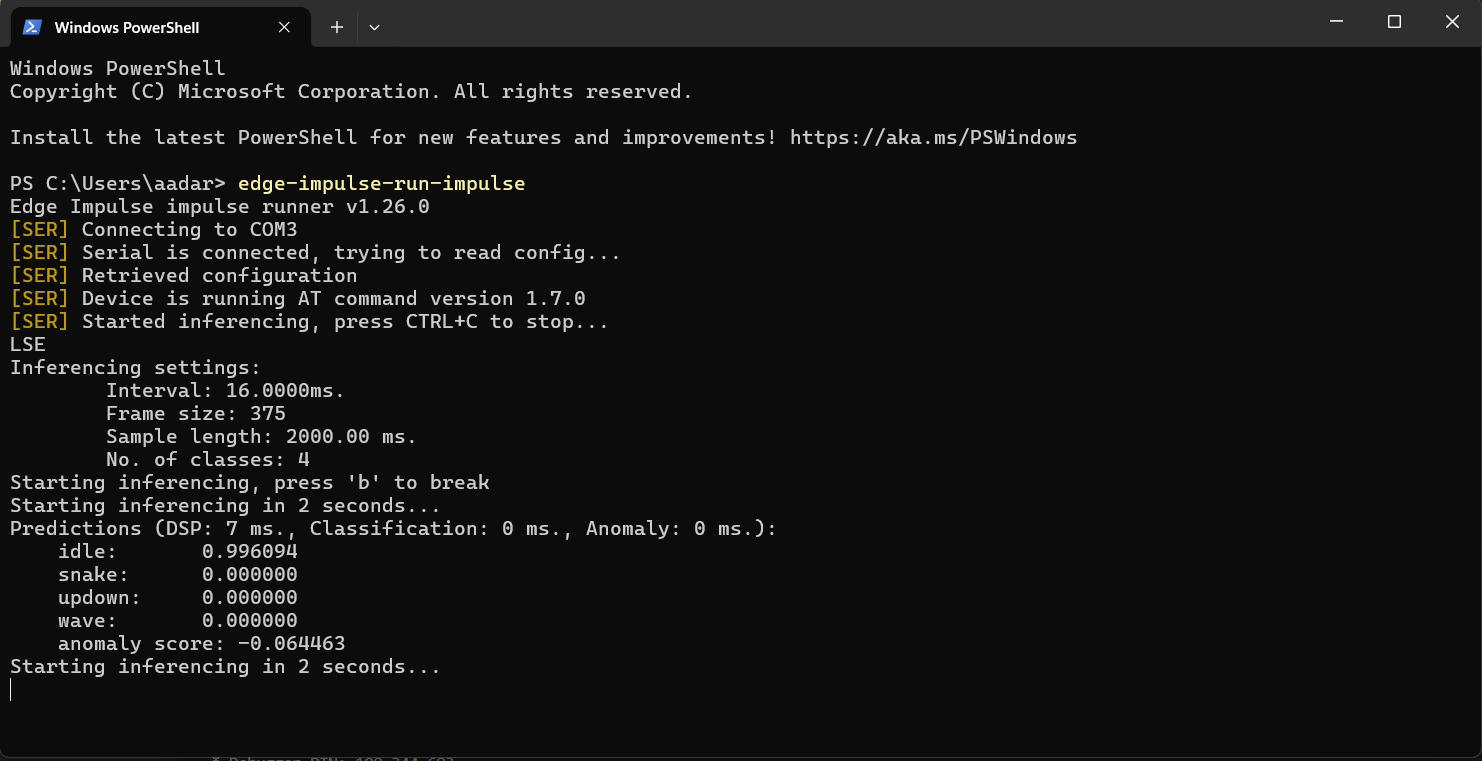 Edge Impulse Inference