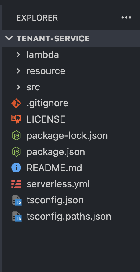 Tenant service project structure