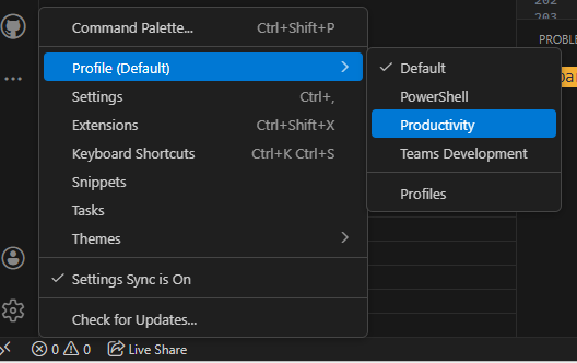 Create a new profile