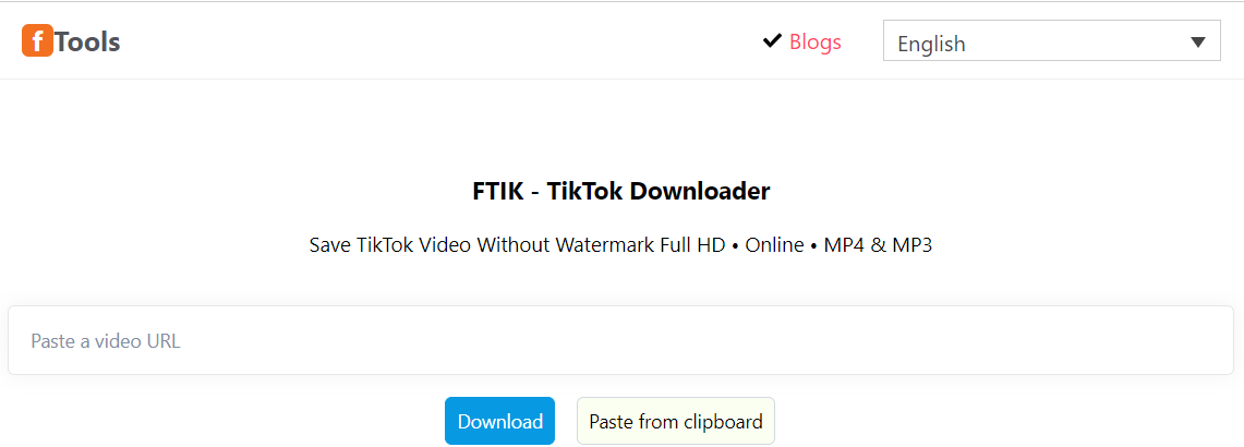 F-Tik TikTok Video Downloader Without Logo, Watermark, Free