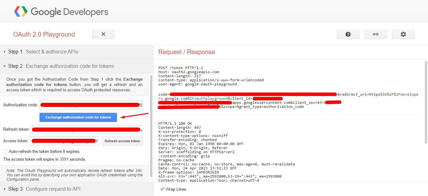 OAuth test and getting refresh token (3)