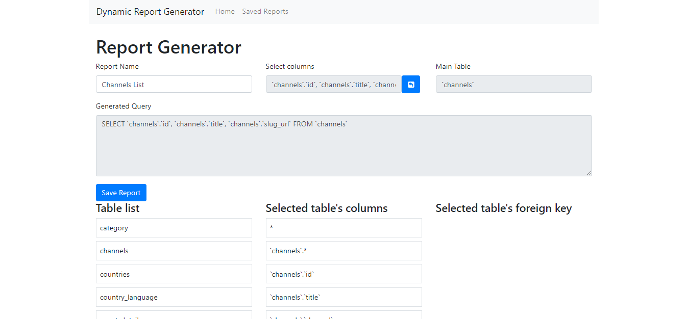 Display query results