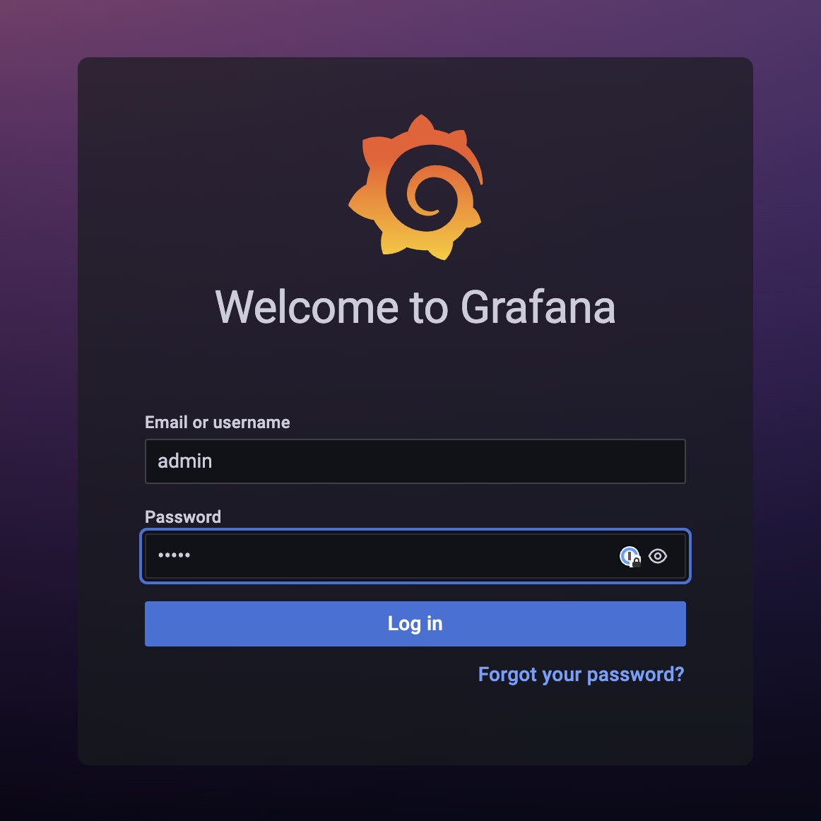 grafana login