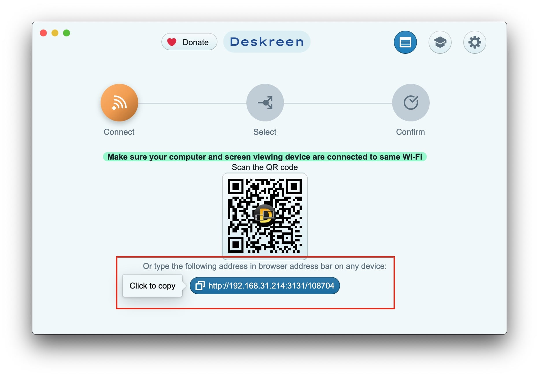 Prijunkite telefoną nuskaitydami QR kodą