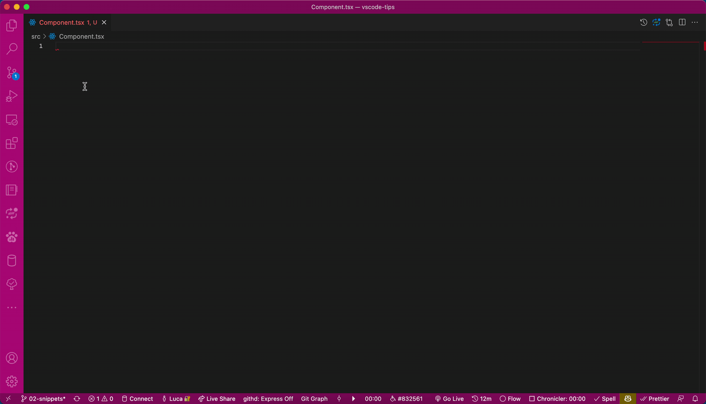 React FC component snippet