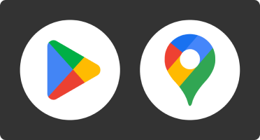 Ícones representando a Play Store e o Google Maps, respectivamente.
