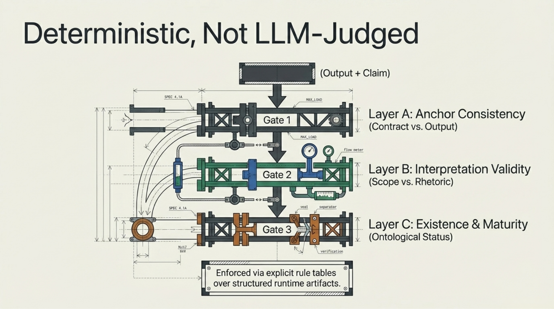 Deterministic, Not LLM-Judged