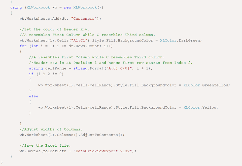 sample code