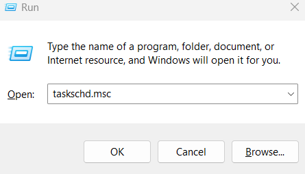 Windows + R