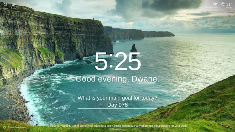 The picture shows the Cliffs of Moher on the west coast of Ireland. The cliffs are made of layers of sedimentary rock and rise almost 700 feet above the Atlantic Ocean. The cliffs are made of layers of shale and sandstone, which have been eroded by the waves over millions of years. The result is a stunning landscape of jagged is a deep blue and there are some white waves crashing against the shore. The sky is blue with gray clouds. There is a green field at the top of the cliff. The cliffs are home to a variety of seabirds, including puffins, guillemots, and razorbills. The Cliffs of Moher are one of the most popular tourist destinations in County Clare, Ireland.