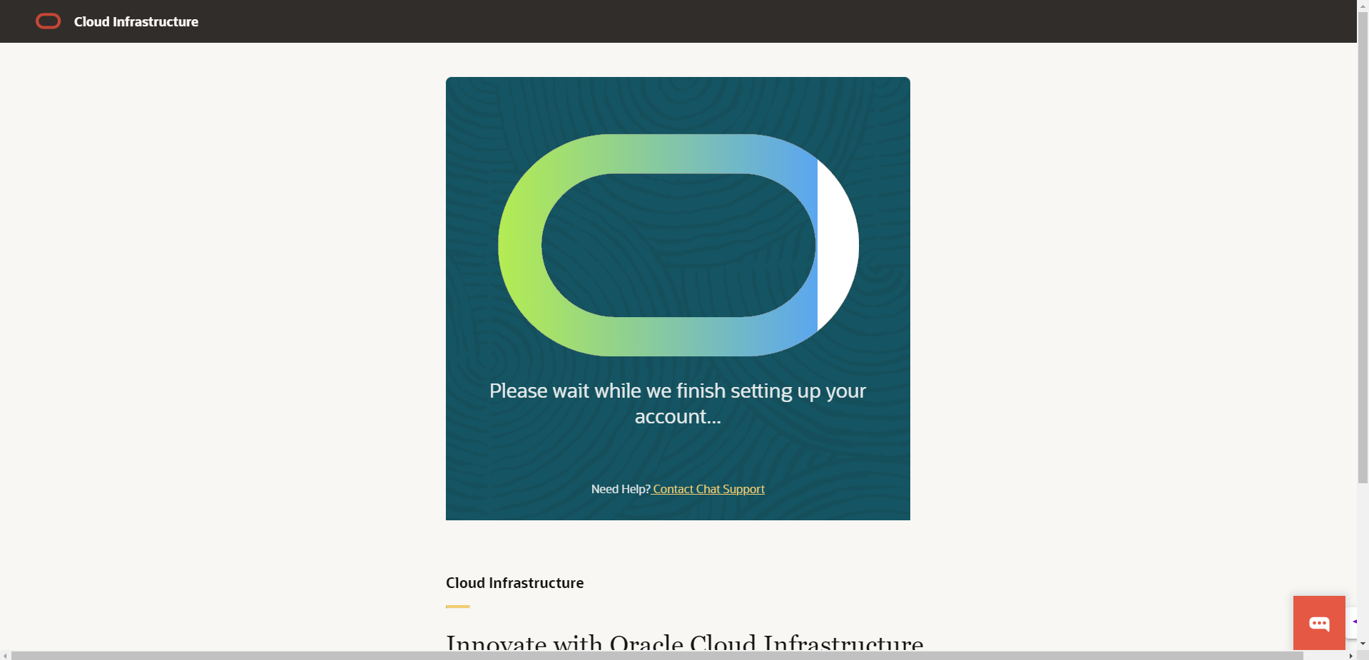 Tela de finalização do processo