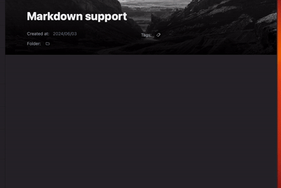 Markdown support