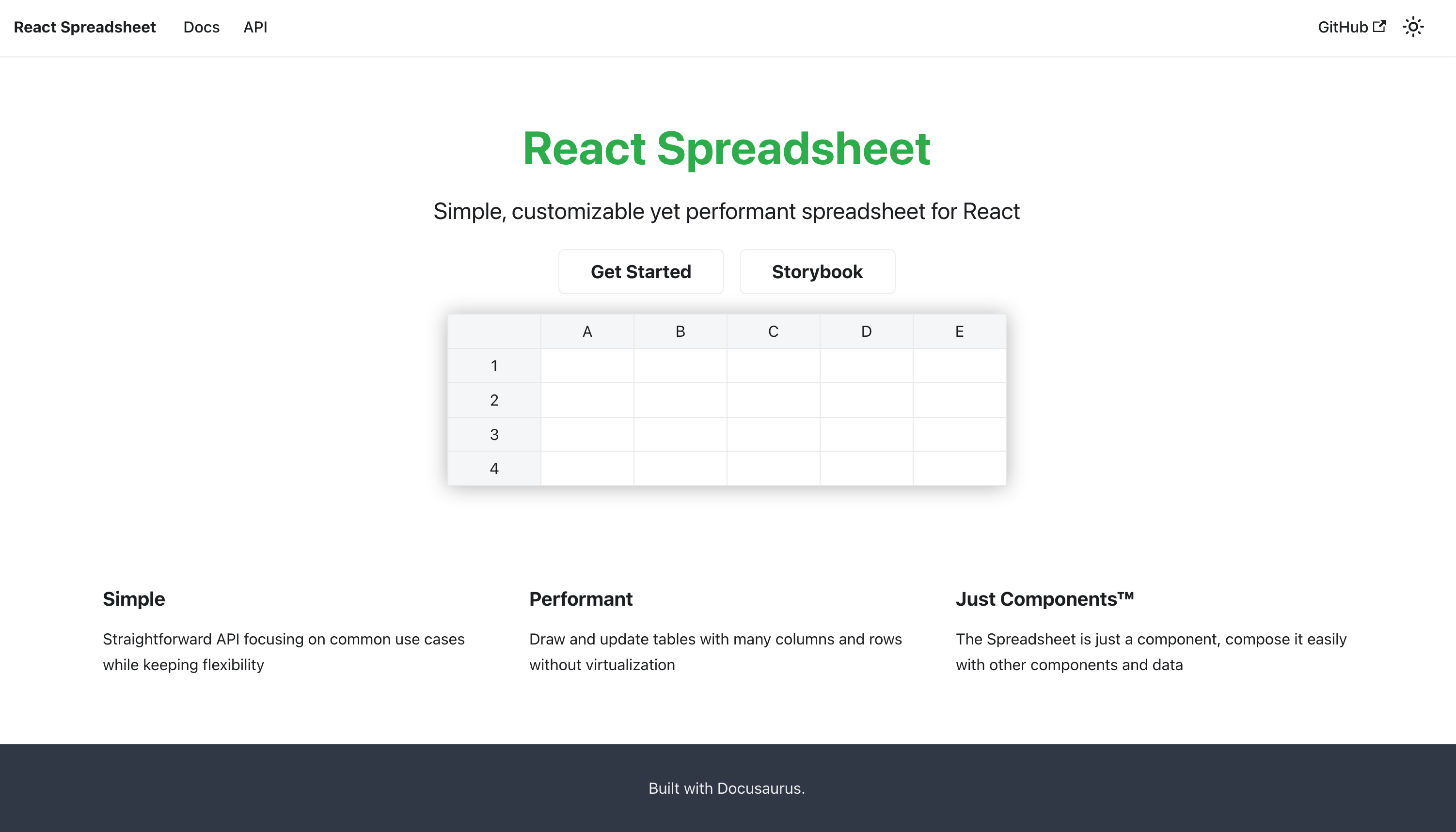 React Spreadsheet