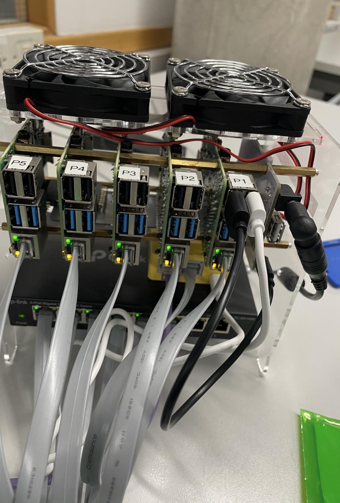 PI Cluster showing the set up