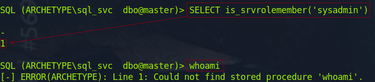 Screenshot 6: Checking of our user’s role in the server