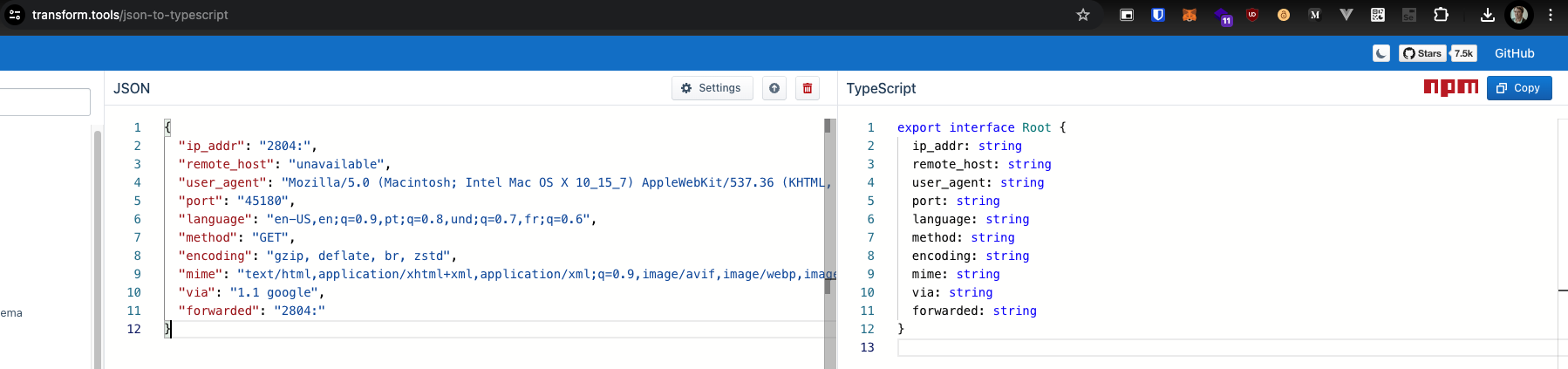 typescript