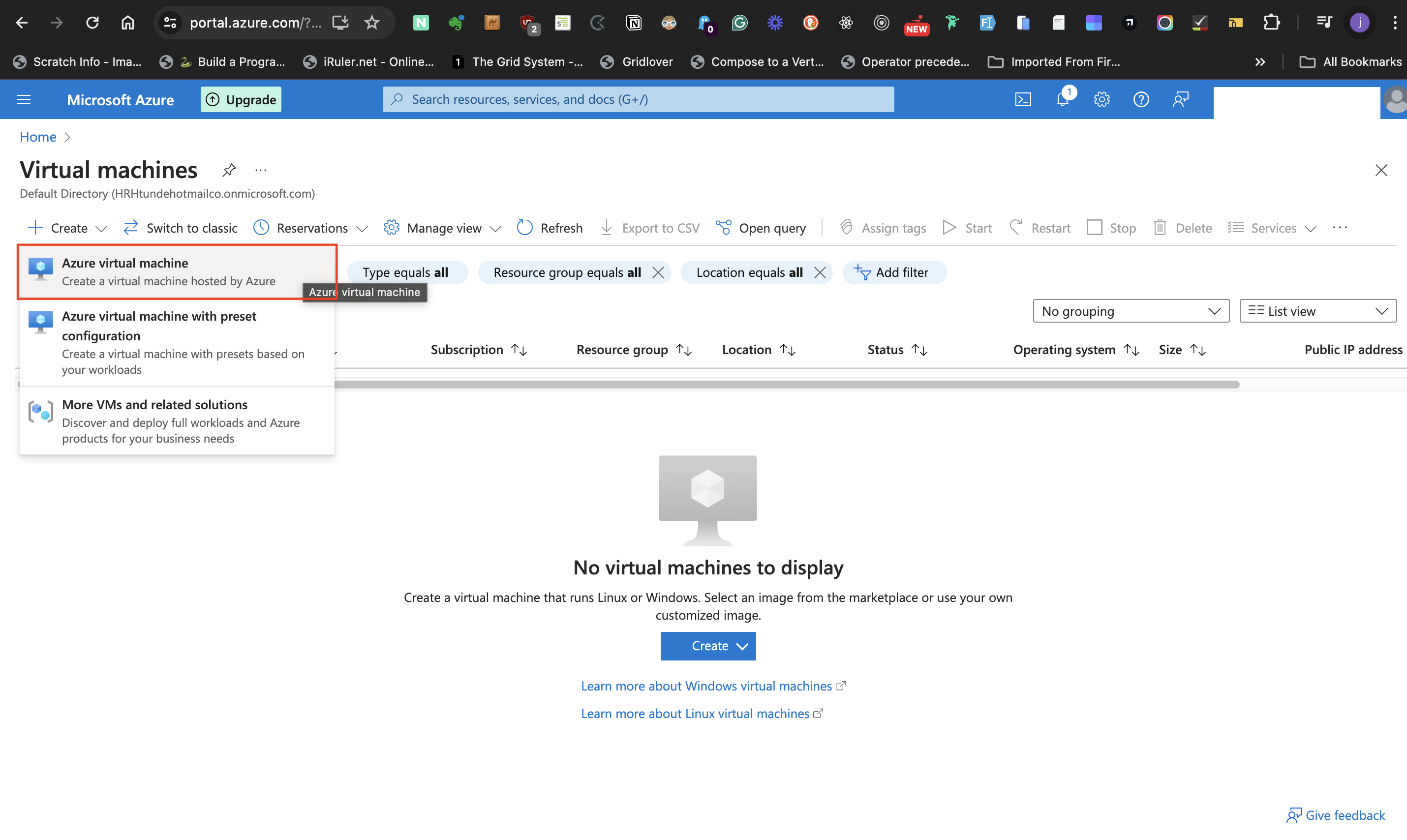 Azure Virtual Machine