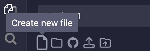 Solidity smart contract IDE new file
