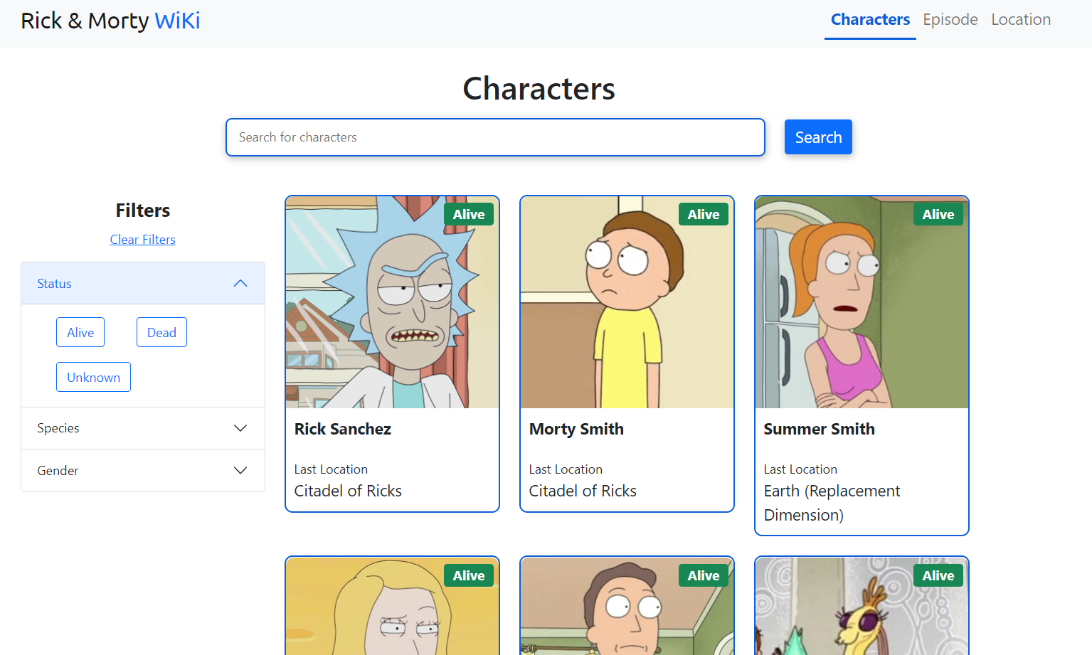 Rick and Morty, Wiki