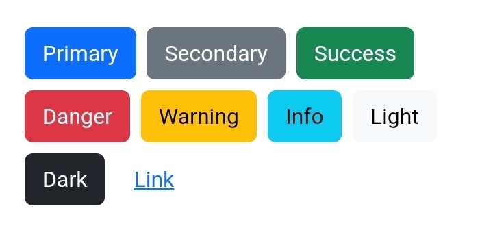 Different kind of buttons using bootstrap