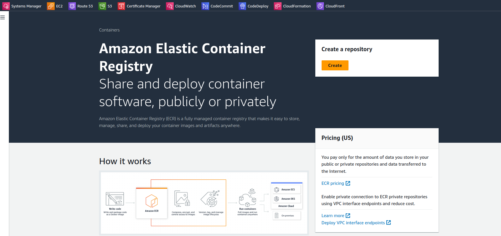 console-aws-ecs-ecr