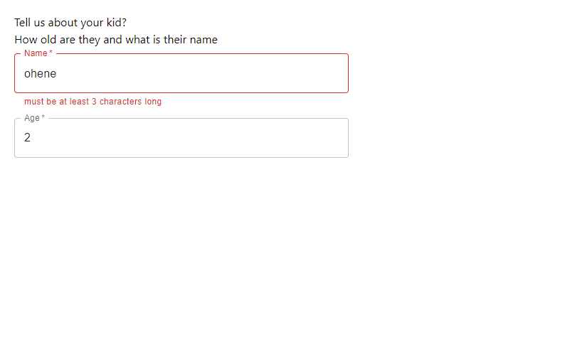 Erroneous validation