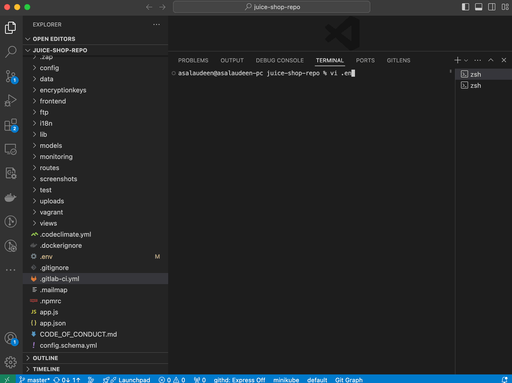 Run gitleak at commit