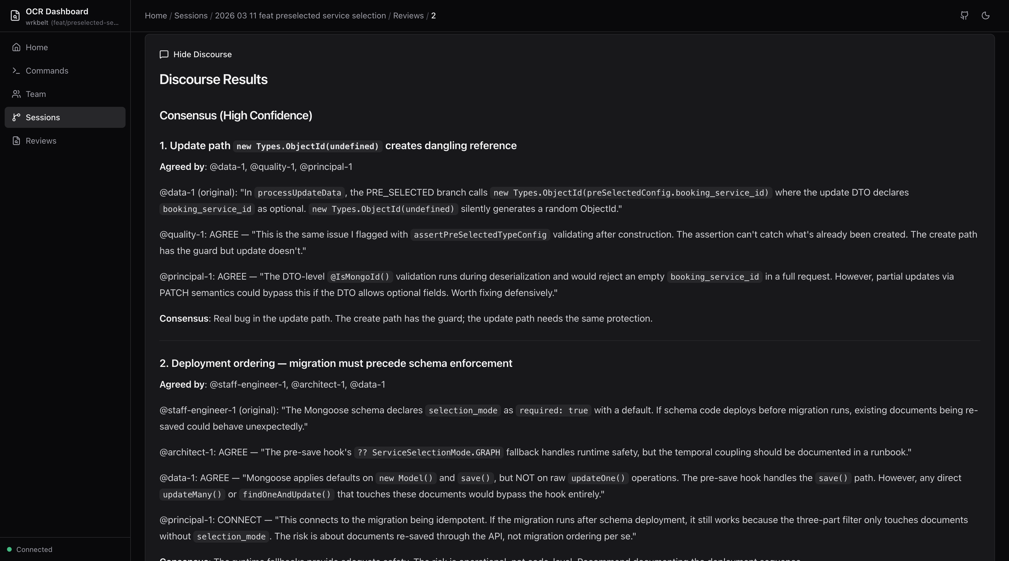 Open Code Review Dashboard - Review Discourse